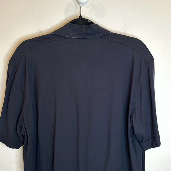 HUGO BOSS MENS BUTTON DOWN SHIRT REGULAR FIT SIZE XXL 100% COTTON NAVY BLUE - Picture 7 of 10